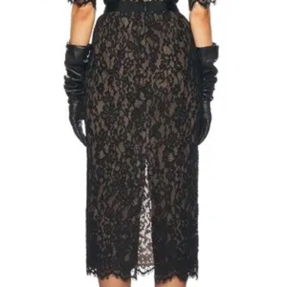 Helsa black lace midi skirt medium NWT - Picture 2 of 5